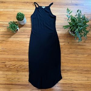 Silence + Noise Black Dress, Knit Tank Body Con, 90s